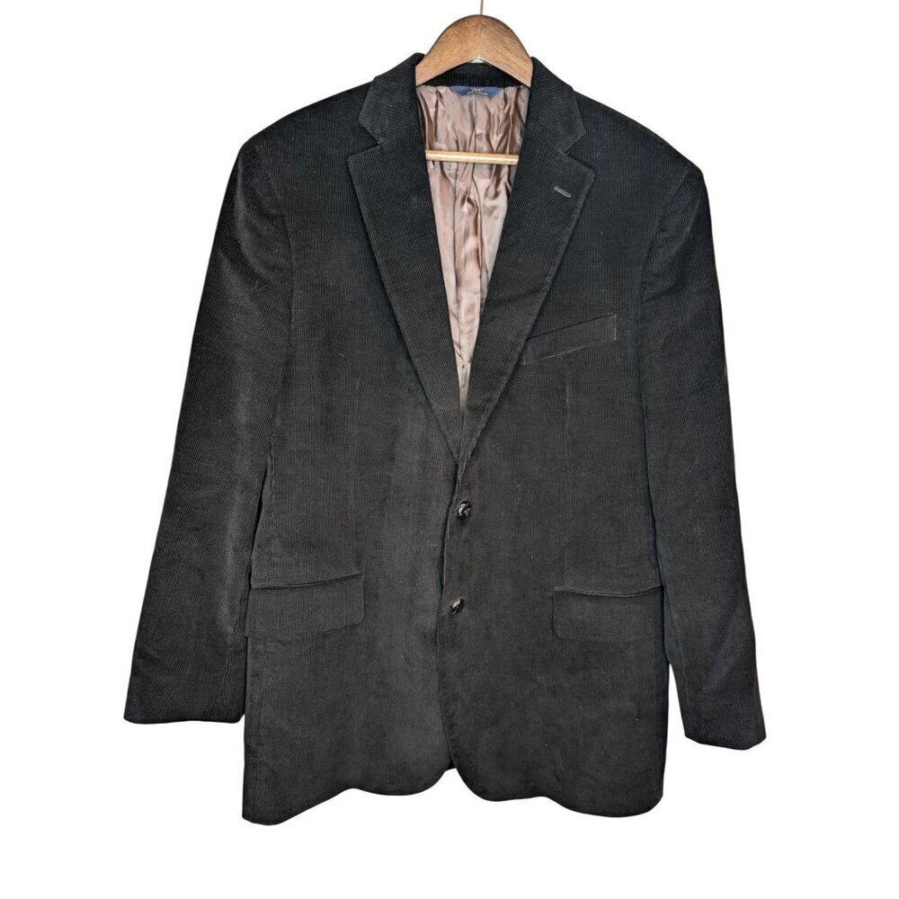 Brooks Brothers Mens Madison Fit Corduroy Blazer Sport Coat Sz 45R Brown Cotton